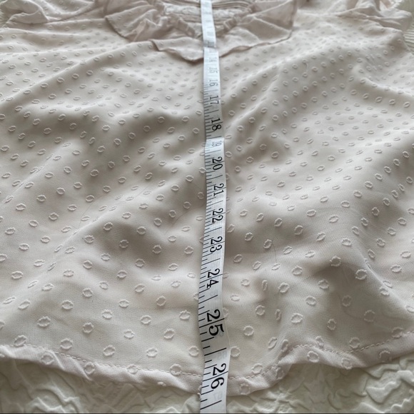 kensie blush pink guipure mock neck lace top S - Picture 10 of 10